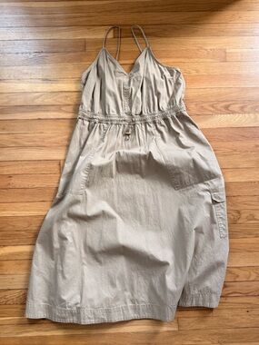 Woolrich Beige/Tan Spaghetti Strap Cotton Dress